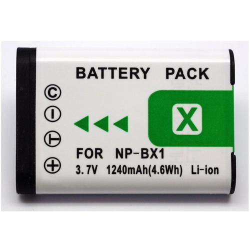 NP-BX1, NPBX1 High Power Plus+ 1240mAh Replacement Lithium Li-on Digital Camera Battery for Sony RX1