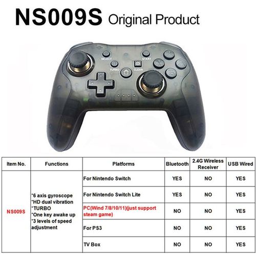 Ns009s Cb - Manette De Jeu Sans Fil Pour Nintendo Switch, Switch Lite, Oled Tesla, Manette De Voiture Pour Android, Ios, Appareil Mobile Pc, Manettes De Jeu