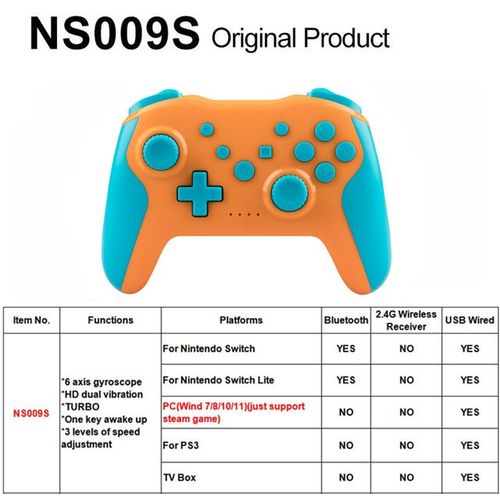 Ns009s Ob - Manette De Jeu Sans Fil Pour Nintendo Switch, Switch Lite, Oled Tesla, Manette De Voiture Pour Android, Ios, Appareil Mobile Pc, Manettes De Jeu