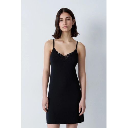 Nuisette En Modal Dcollet Dentelle - Josephine - M - Noir - Femme - Etam