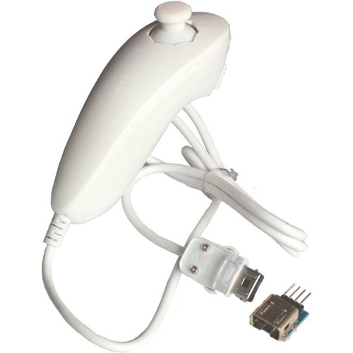 Nunchuk Manette Kit Pour Wii, Remplacement De Tlcommande Pour Manette De Jeu De Contrleur Nunchuck Compatible Avec Wii Jeu Vido Blanc