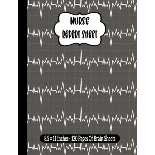 Nurse Report Sheet Notebook brain sheet pocket notebook,nurse report