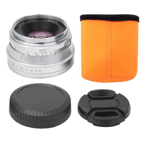 Objectif 25 Mm F/1.8 Sans Miroir, Monture M4/3, Pour Olympus E-M5, E-M5ii, E-M10, E-M10ii, E-M10iii (Argent)