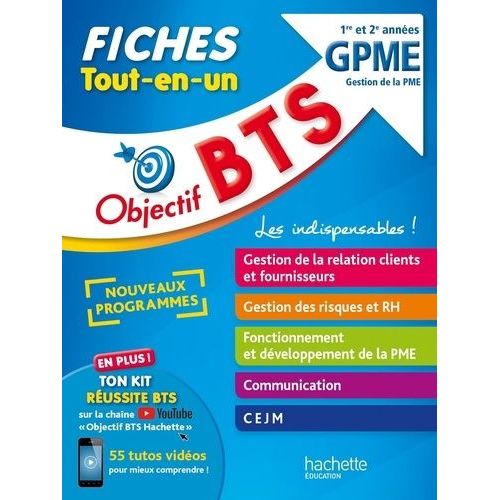 Objectif Bts Gpme 1re Et 2e Annes - Fiches Tout-En-Un    Format Poche 