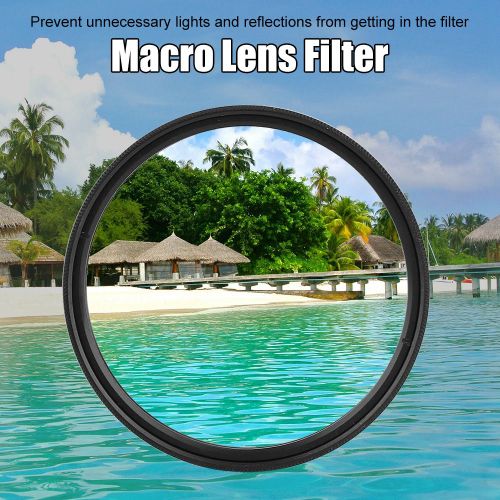 Objectif macro ZOMEI 58 mm avec cadre en aluminium et verre optique pour reflex numerique +4