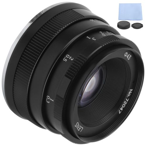 Objectif manuel NEWYI 35 mm F1.7 FX a grande ouverture pour portrait, mise au point fixe, pour Fuji XT4 (noir)