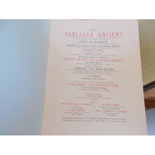 Objets D Art Tableaux Anciens. Drouot 10 Mai 1938   de tienne ader  Format Broch 