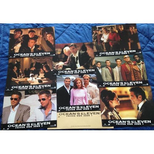 Ocean S Eleven / 11 - Jeu De 8 Photos D'exploitation Cinmatographique - Format 21x28 Cm - Un Film De Steven Soderbergh Avec George Clooney, Brad Pitt, Julia Roberts, Matt Damon, Andy Garcia - 2001