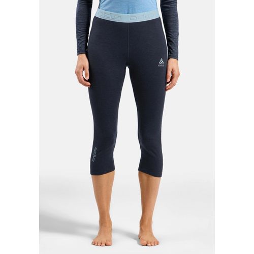 Odlo Collant Trois Quarts Revelstoke Performance Wool Warm Pour Femme, S, Blue