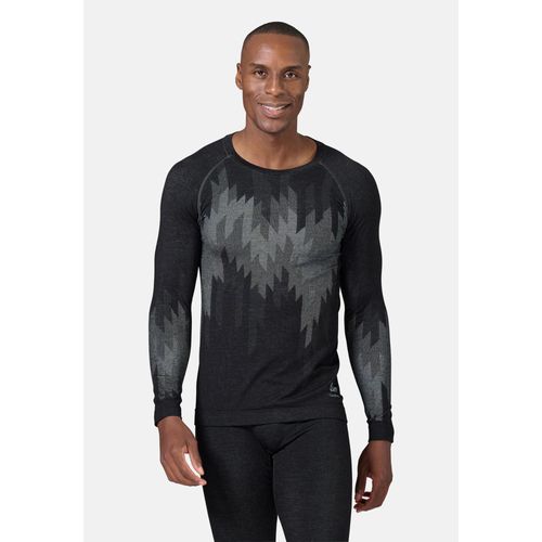 Odlo Haut Technique  Col Rond Et Manches Longues Kinship Performance Wool Warm Pour Homme, Xl, Black