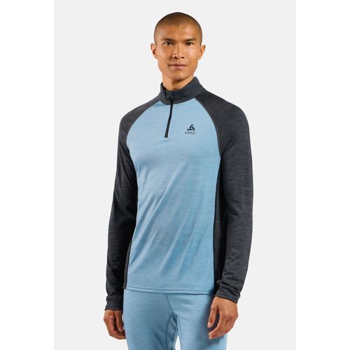 Odlo Haut Technique Demi-Zipp Performance Wool 150 Pour Homme, M, Blue