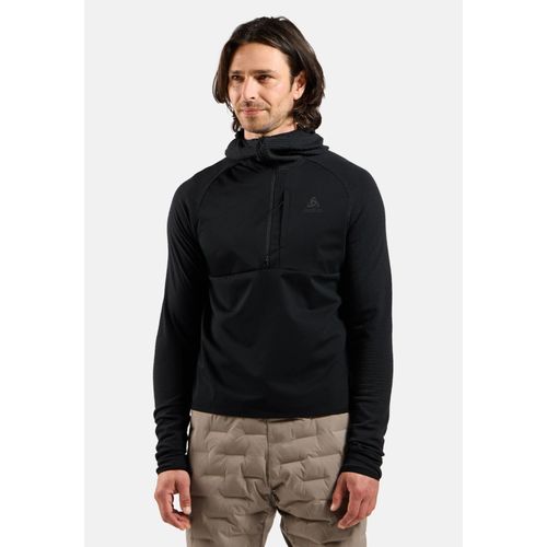 Odlo Pull  Capuche Coupe-Vent Sans Coutures Zeroweight Pro Performance Wool Pour Homme, M, Black