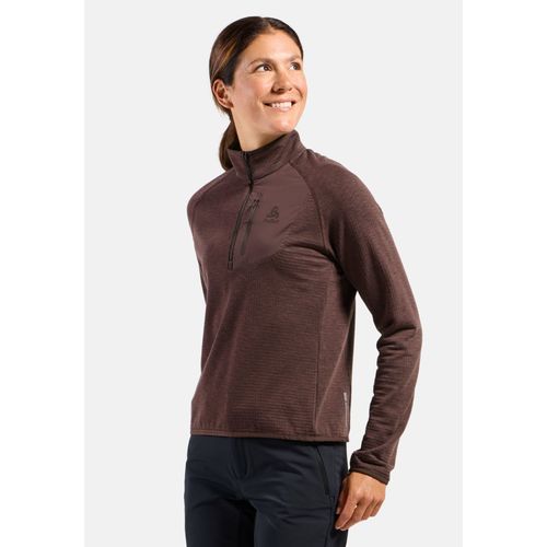 Odlo Pull Semi-Zipp Ascent Pour Femme, Xl, Bordeaux