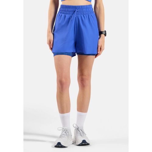 Odlo Short De Running 2 En 1 Imprim 3 Inch Zeroweight Pour Femme, S, Blue