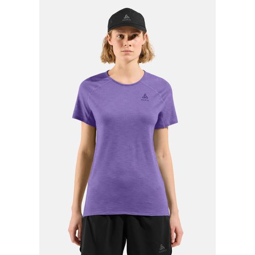 Odlo T-Shirt De Trail Running X-Alp Performance Wool 115 Pour Femme, M, Purple