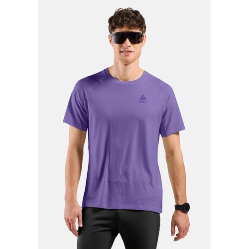 Odlo T-Shirt De Trail Running X-Alp Performance Wool 115 Pour Homme, S, Purple