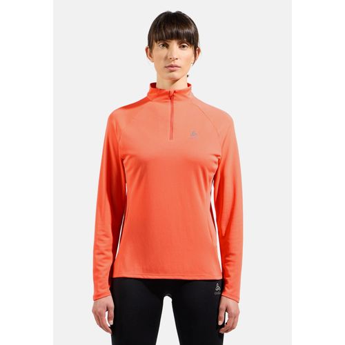 Odlo Veste De Running  Col Zipp Essentials Pour Femme, S, Rouge