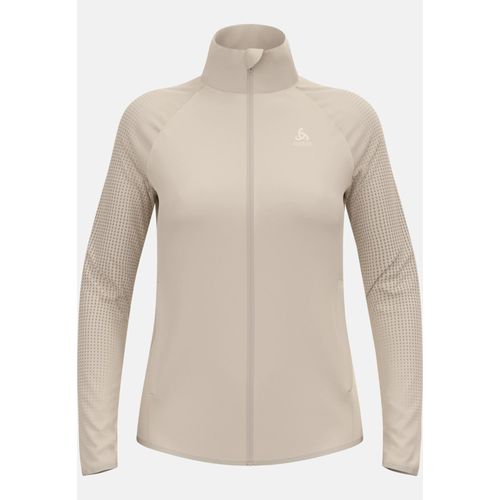 Odlo Veste De Running Hybride Zeroweight Warm 2.0 Pour Femme, S, Beige