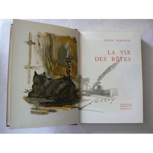 Oeuvres De Louis Pergaud. 5 Tomes Dont 1 Des Correspondances. Illustrations Originales De Michel No, Decaris, Claude Tabet, Steinlen Et G. Barret   de Louis Pergaud  Format Reli 