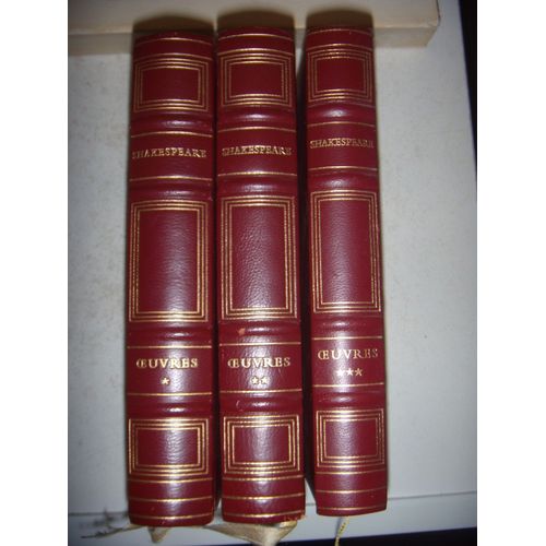 Oeuvres De Shakespeare En 3 Volumes : Tragdies, Comdies, Drames Historiques, 1960-62