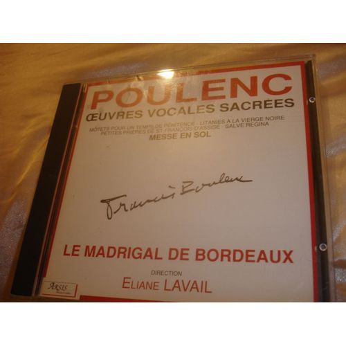 Oeuvres Vocales Sacrees Messe En Sol - Francis Poulenc