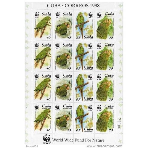 Oiseau Perroquet Wwf Cuba 1998 Papagayo