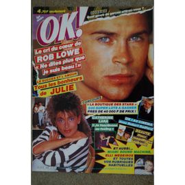OK âge tendre 559 SEPT 1986 COVER ROB LOWE JULIE PIETRI