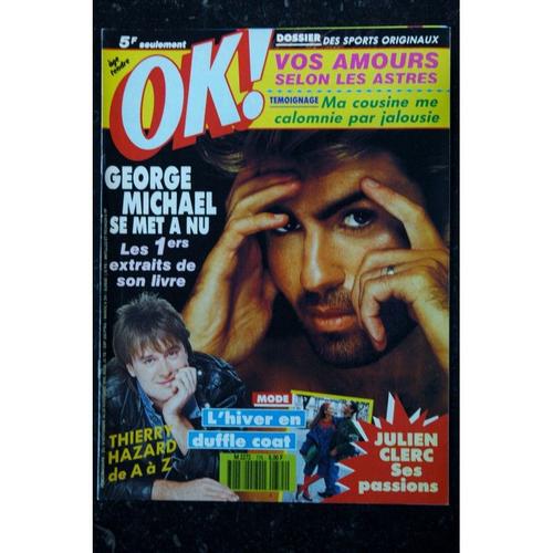 Ok ! ge Tendre 775 1990 Cover George Michael Se Met A Nu Thierry Hazard Julien Clerc