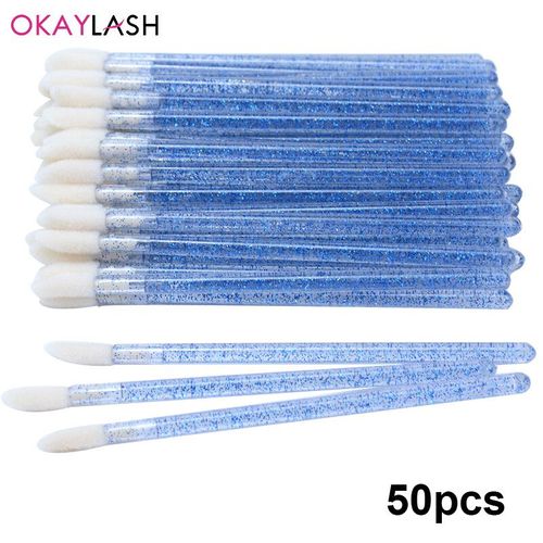 Okaylash-Pinceaux D'extension De Cils  Paillettes De Poulet,Applicateur De Brillant,Nettoyant Brillant,Outils De Maquillage,Livres,Cristal Micro Jules - Type Shining Blue #A