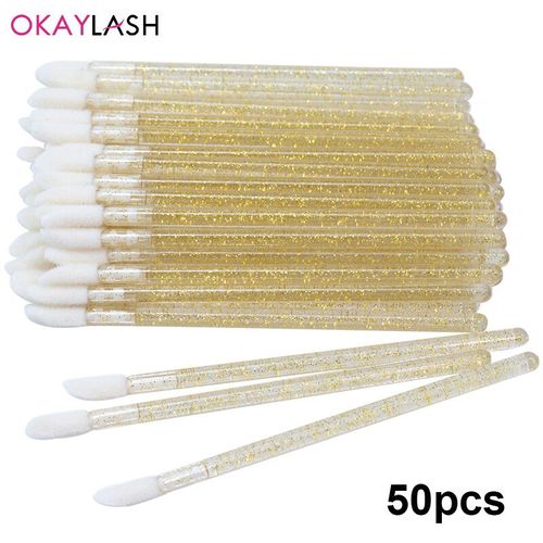 Okaylash-Pinceaux D'extension De Cils  Paillettes De Poulet,Applicateur De Brillant,Nettoyant Brillant,Outils De Maquillage,Livres,Cristal Micro Jules - Type Shining Gold