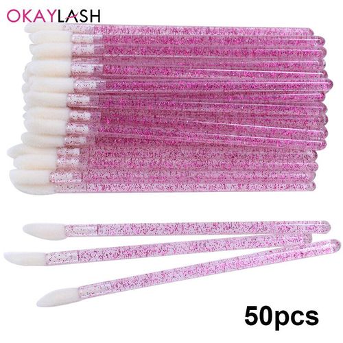 Okaylash-Pinceaux D'extension De Cils  Paillettes De Poulet,Applicateur De Brillant,Nettoyant Brillant,Outils De Maquillage,Livres,Cristal Micro Jules - Type Shining Hot Pink