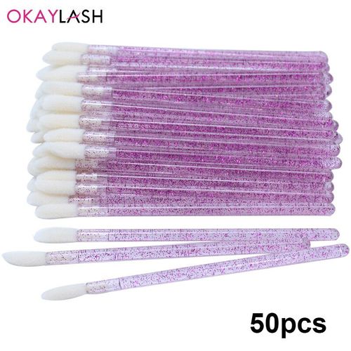 Okaylash-Pinceaux D'extension De Cils  Paillettes De Poulet,Applicateur De Brillant,Nettoyant Brillant,Outils De Maquillage,Livres,Cristal Micro Jules - Type Shining Purple