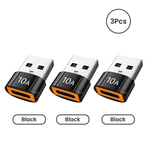 Olpg-Adaptateur Usb A Vers Usb C Otg,Convertisseur Usb 3.0 Pour Xiaomi 12 Macple,Connecteur Usb Vers Type C Otg,10a - Type 3pcs Black #A