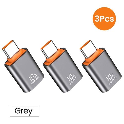 Olpg-Adaptateur Usb A Vers Usb C Otg,Convertisseur Usb 3.0 Pour Xiaomi 12 Macple,Connecteur Usb Vers Type C Otg,10a - Type 3pcs Grey