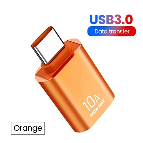 Olpg-Adaptateur Usb A Vers Usb C Otg,Convertisseur Usb 3.0 Pour Xiaomi 12 Macple,Connecteur Usb Vers Type C Otg,10a - Type Orange