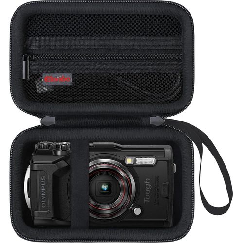 Om System Portable Case Robuste TG-7 Appareil Photo numrique/Om System olympu TG-7 Appareil Photo sous-Marin,Robuste WiFi 4K vido Appareil Photo numrique Sac de Voyage,Noir