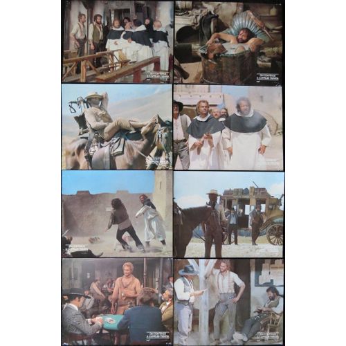 On Continue  L'appeler Trinita - Jeu 8 Photos D'exploitation De Cinma - Chaque Petite Affiche 21x27 Cm - Enzo Barboni Avec Terence Hill , Bud Spencer - Film Western Spaghetti 1971