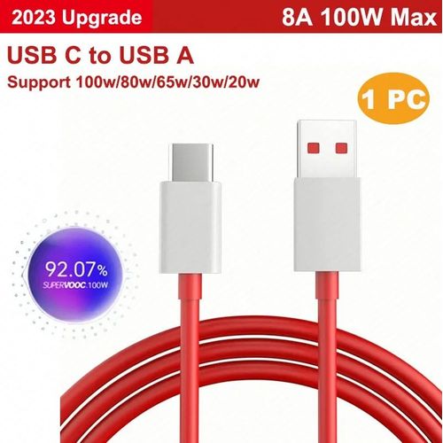 Oneplus-Cble De Chargeur Usb Type-C,Warp Smile Vooc,One Plus 11,10,8,9,7 Pro,9rt,8t,Nord 2,Donnes D'origine,100w,80w,65w - Type Usb C To A Cable-1,5m