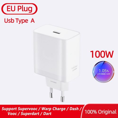 Oneplus-Chargeur D'origine Vooc Type-A,Adaptateur Super Vooc,Charge Rapide,Cble Usb 80w,100w,Pour One Plus 12 11 Nord Ce 3 10 Pro - Type Add 1.5m 100w Cable-100w Eu Charger