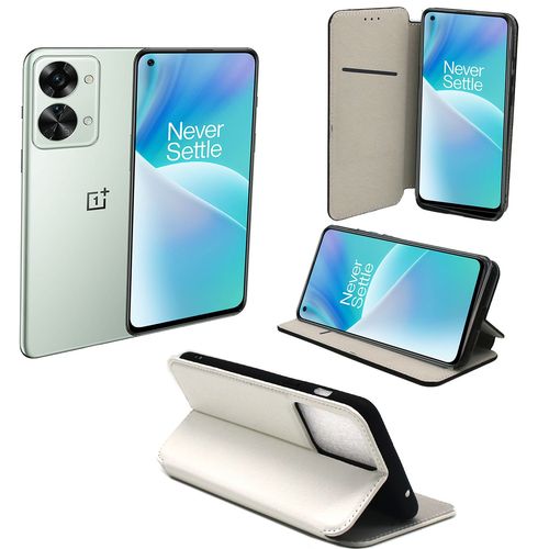 Oneplus Nord 2t / One Plus Nord 2t 5g Etui Protection Portefeuille Blanc  Rabat Avec Porte Cartes - Housse Oneplus Nord 2t / One Plus Nord 2t 5g Folio Blanche Coque Silicone Antichoc Smartphone 2022 - Accessoires Pochette Case