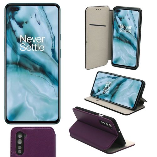 Oneplus Nord 5g Etui Protection Portefeuille Violet  Rabat Avec Porte Cartes - Housse One Plus Nord 5g Folio Violette Coque Silicone Antichoc Smartphone - Accessoires Pochette Case