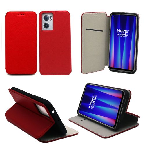 Oneplus Nord Ce 2 5g / Oneplus Nord Ce2 6,43 Pouces Etui Protection Portefeuille Rouge  Rabat Avec Porte Cartes - Housse Oneplus Nord Ce 2 5g / Oneplus Nord Ce2 6,43 Pouces Folio Coque Silicone Antichoc Smartphone 2022 - Accessoires Pochette Case