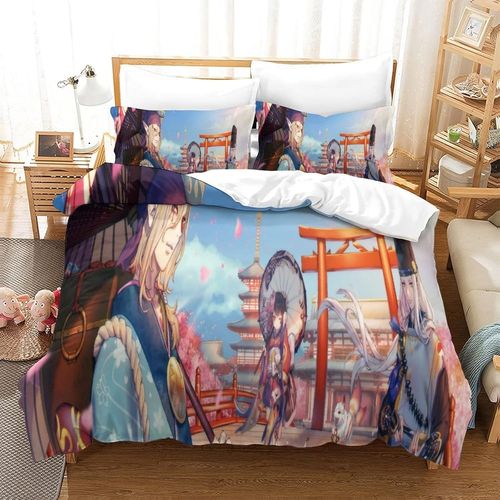 Onmyoji Ensemble Housse De Couett Imprim D Et Taie D'oreiller ,Ultra Doux Microfibre HypoallergNique Ensemble Housse De Couette Avec Fermeture Cla