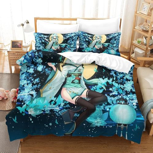 Onmyoji Ensemble Housse De Couett Imprim D Et Taie D'oreiller ,Ultra Doux Microfibre HypoallergNique Ensemble Housse De Couette Avec Fermeture Cla