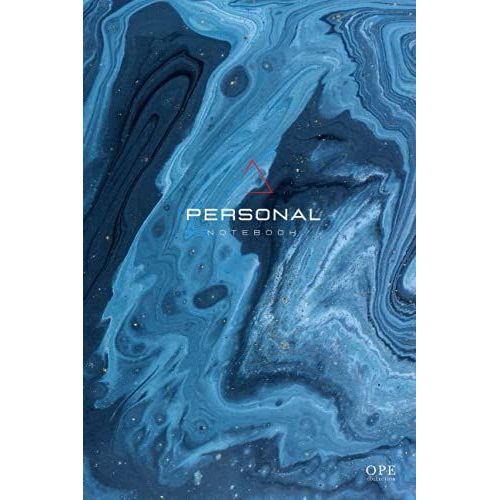 Ope Collection : Personal Notebook Blue Marble Edition | Carnet A5 - 200 Pages Blanches Lignes 90g/M2: Cahier D'criture, Bloc-Note, Croquis, Dessin, Journal Intime Adulte   de ditions, OPE  Format Broch 