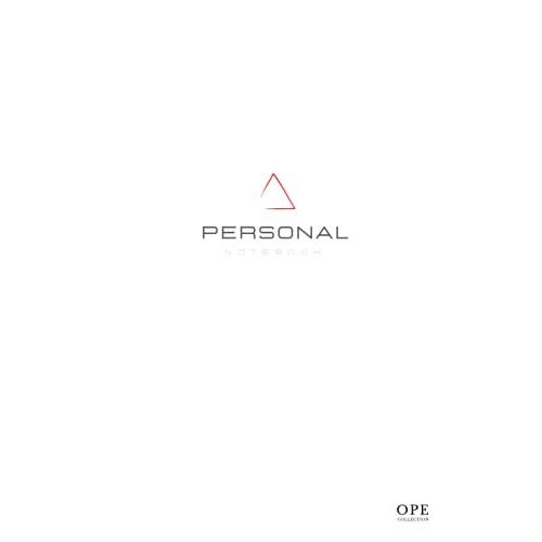 Ope Collection - Personal Notebook White Edition | Carnet A5 - 200 Pages Blanches Lignes 90g/M: Cahier D'criture, Bloc-Note, Croquis, Dessin, Journal Intime Adulte, Couverture Blanche Mate   de ditions, OPE  Format Broch 