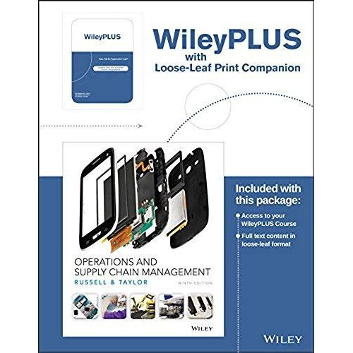 Operations And Supply Chain Management, 9th Edition Wileyplus Registration Card + Loose-Leaf Print Companion   de Roberta S. Russell  Format Broch 