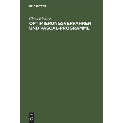 Optimierungsverfahren Und Pascal-Programme    Format Reli 