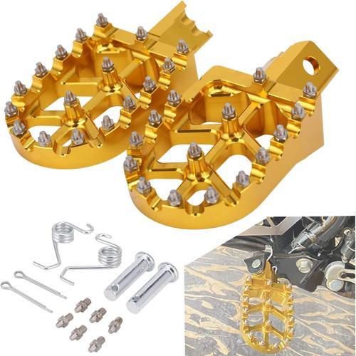 Or 1 - Cale Pied Moto,Repose-Pieds Moto Universel Aluminium Cnc Pour Off-Road Moto Dirt Bike Pit Bike Sur Ron-Or