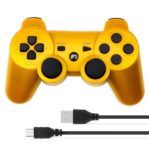Or - Manette De Jeu Sans Fil Bluetooth Pour Ps3, Manette De Jeu Pour Ordinateur Portable, Manette De Jeu Pour Playstation 3, Manette De Jeu Plate-Forme